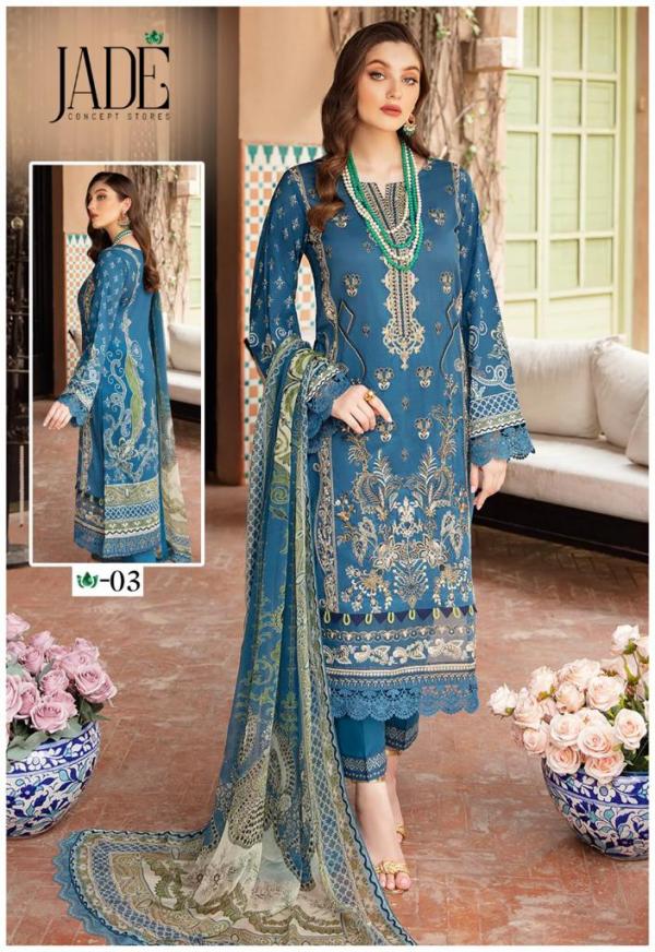 Jade Heza Azrin Lawn Cotton Designer Suit